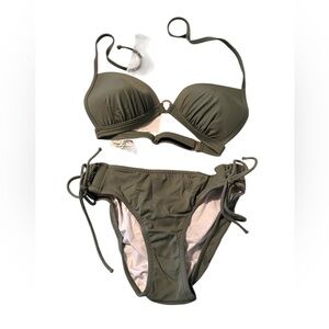 VENUS Olive Color Bikini Set-New